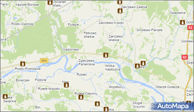 mapa Zgleczewo Szlacheckie, Zgleczewo Szlacheckie na mapie Targeo