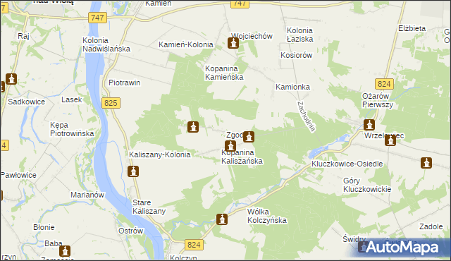 mapa Zgoda gmina Łaziska, Zgoda gmina Łaziska na mapie Targeo