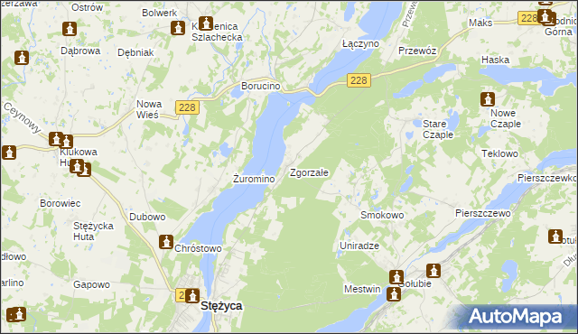 mapa Zgorzałe, Zgorzałe na mapie Targeo