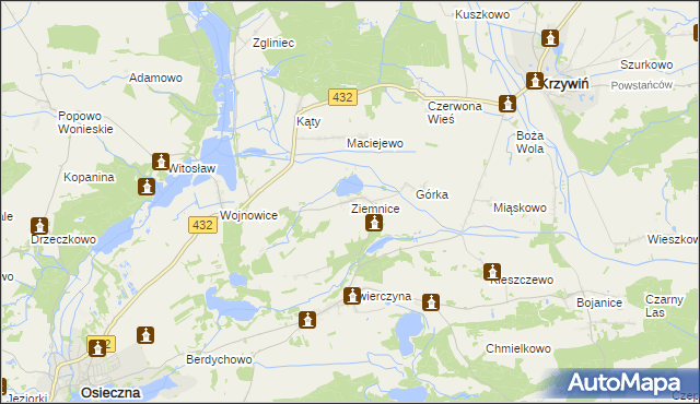 mapa Ziemnice, Ziemnice na mapie Targeo