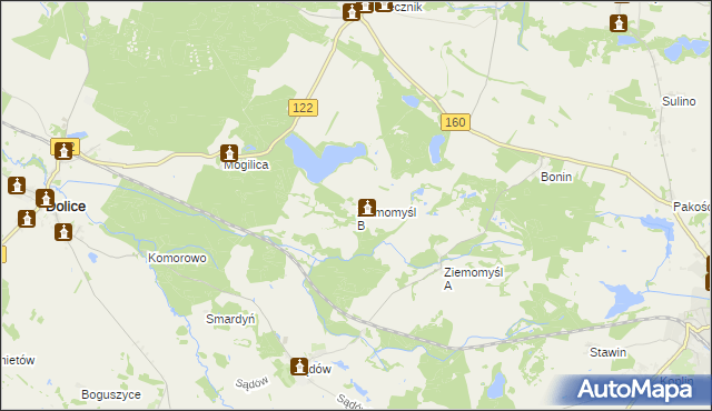 mapa Ziemomyśl B, Ziemomyśl B na mapie Targeo