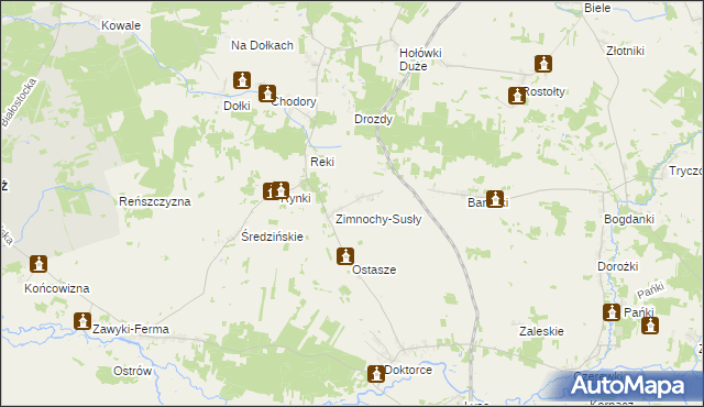 mapa Zimnochy-Świechy, Zimnochy-Świechy na mapie Targeo