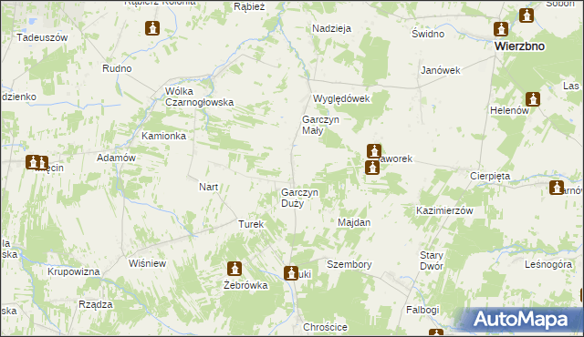 mapa Zimnowoda gmina Kałuszyn, Zimnowoda gmina Kałuszyn na mapie Targeo