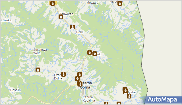 mapa Żłobek gmina Czarna, Żłobek gmina Czarna na mapie Targeo