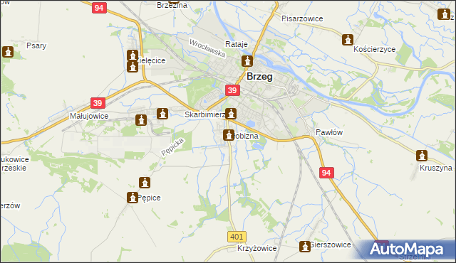 mapa Żłobizna, Żłobizna na mapie Targeo