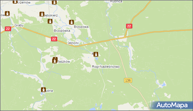 mapa Zofiówka gmina Lubniewice, Zofiówka gmina Lubniewice na mapie Targeo