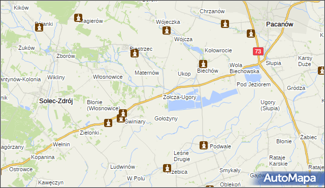 mapa Zołcza-Ugory, Zołcza-Ugory na mapie Targeo