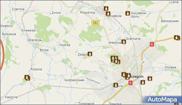 mapa Żółkiewka, Żółkiewka na mapie Targeo