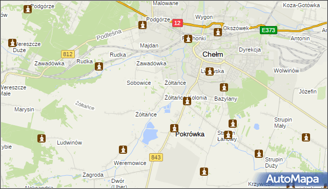 mapa Żółtańce-Kolonia, Żółtańce-Kolonia na mapie Targeo