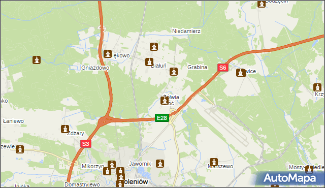 mapa Żółwia Błoć, Żółwia Błoć na mapie Targeo