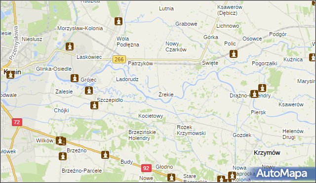 mapa Żrekie, Żrekie na mapie Targeo