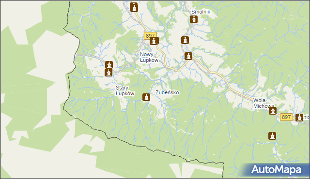 mapa Zubeńsko, Zubeńsko na mapie Targeo