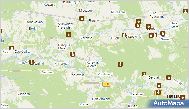 mapa Żuk Stary, Żuk Stary na mapie Targeo