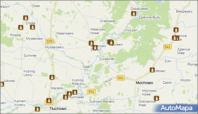 mapa Żurawinek, Żurawinek na mapie Targeo