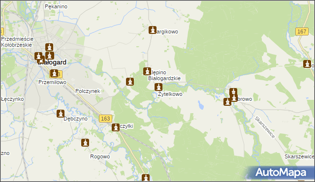 mapa Żytelkowo, Żytelkowo na mapie Targeo