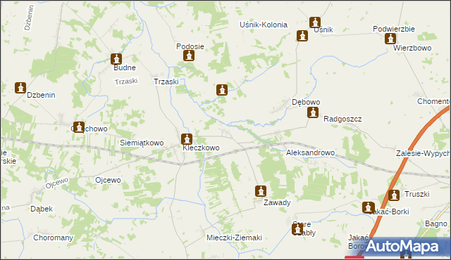 mapa Żyźniewo, Żyźniewo na mapie Targeo