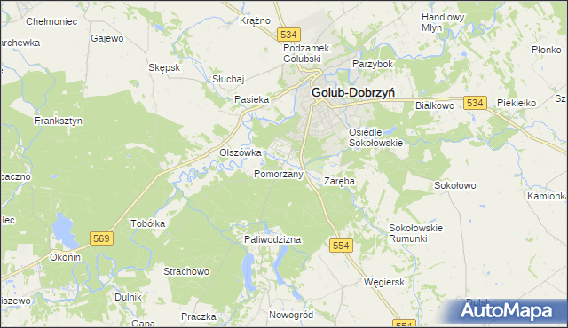 mapa Ruziec, Ruziec na mapie Targeo