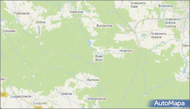 mapa Białe Błoto gmina Dobroszyce, Białe Błoto gmina Dobroszyce na mapie Targeo