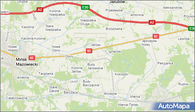 mapa Dziękowizna, Dziękowizna na mapie Targeo