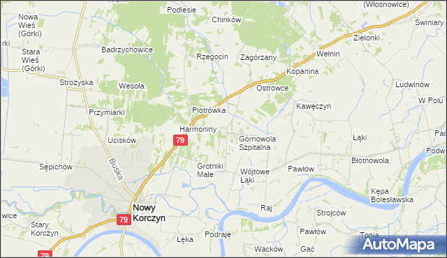 mapa Górnowola, Górnowola na mapie Targeo