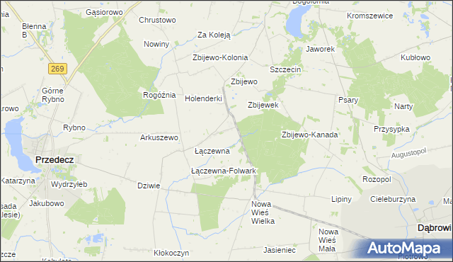 mapa Józefowo gmina Przedecz, Józefowo gmina Przedecz na mapie Targeo