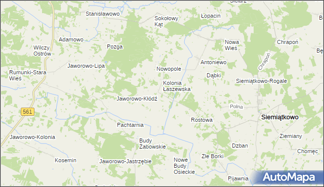 mapa Kolonia Siemiątkowska, Kolonia Siemiątkowska na mapie Targeo