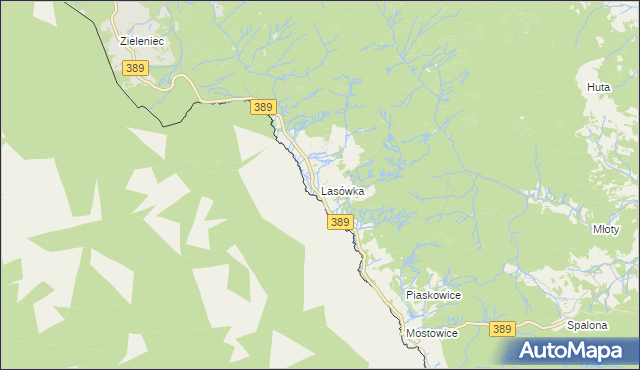 mapa Lasówka, Lasówka na mapie Targeo