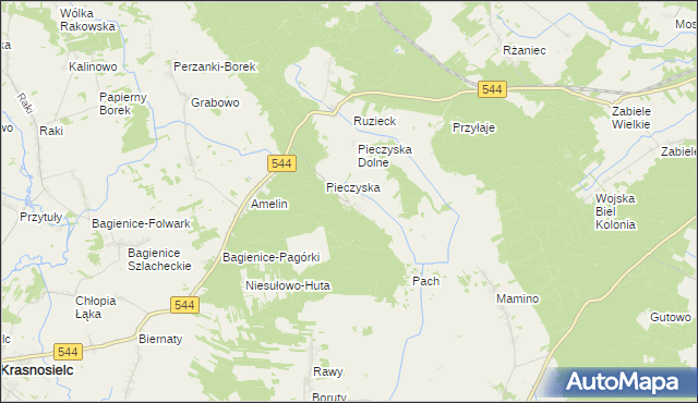 mapa Niesułowo-Wieś, Niesułowo-Wieś na mapie Targeo