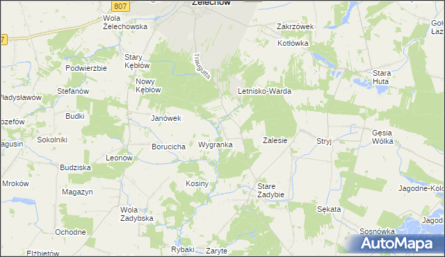 mapa Nowe Zadybie, Nowe Zadybie na mapie Targeo