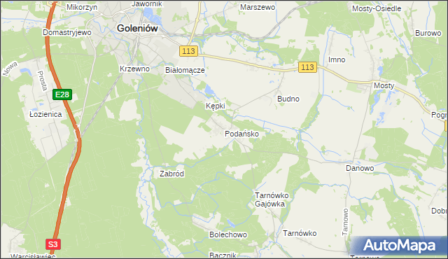 mapa Podańsko, Podańsko na mapie Targeo