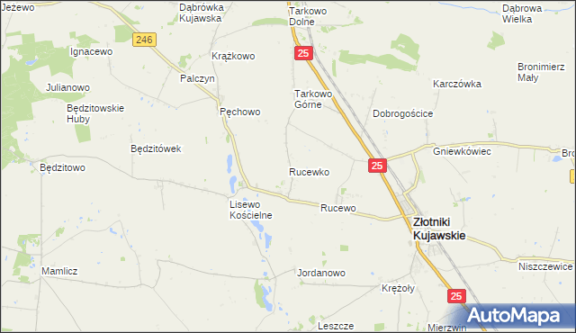 mapa Rucewko, Rucewko na mapie Targeo