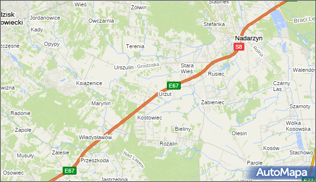 mapa Urzut, Urzut na mapie Targeo