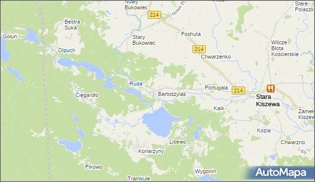 mapa Bartoszylas, Bartoszylas na mapie Targeo