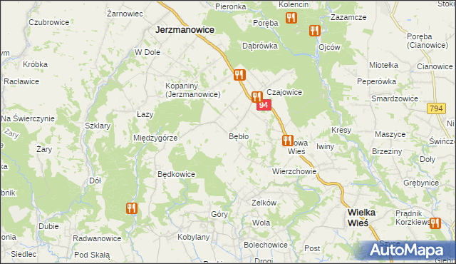 mapa Bębło, Bębło na mapie Targeo