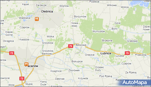mapa Beszowa, Beszowa na mapie Targeo