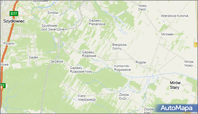 mapa Bieszków Dolny, Bieszków Dolny na mapie Targeo