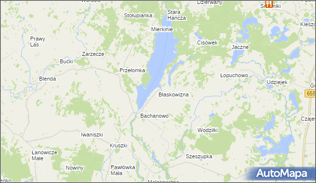 mapa Błaskowizna, Błaskowizna na mapie Targeo