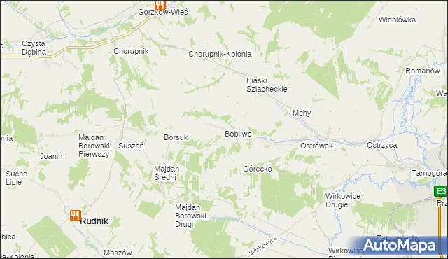 mapa Bobliwo, Bobliwo na mapie Targeo