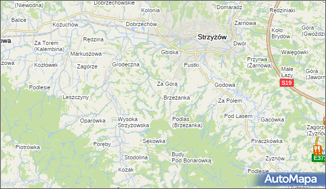 mapa Brzeżanka, Brzeżanka na mapie Targeo