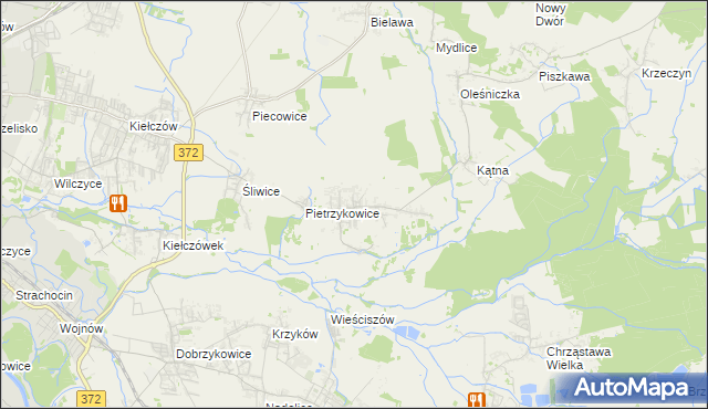 mapa Brzezia Łąka, Brzezia Łąka na mapie Targeo