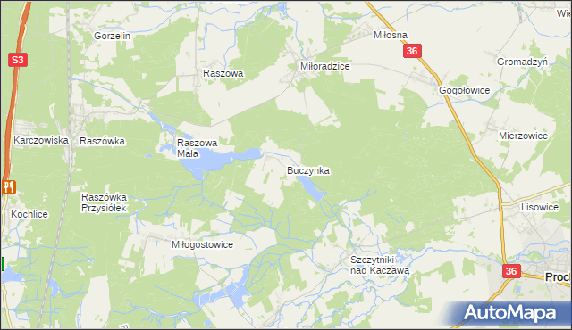 mapa Buczynka, Buczynka na mapie Targeo