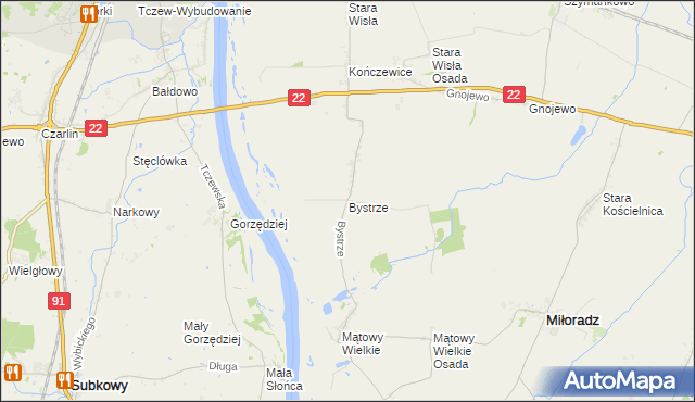 mapa Bystrze, Bystrze na mapie Targeo