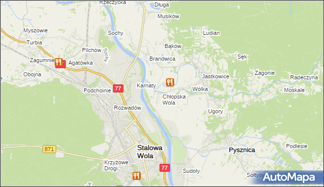 mapa Chłopska Wola, Chłopska Wola na mapie Targeo