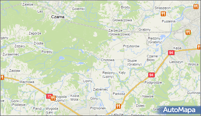 mapa Chotowa, Chotowa na mapie Targeo