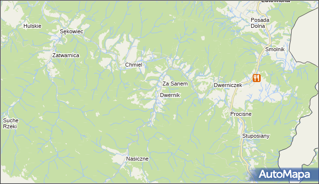 mapa Dwernik, Dwernik na mapie Targeo