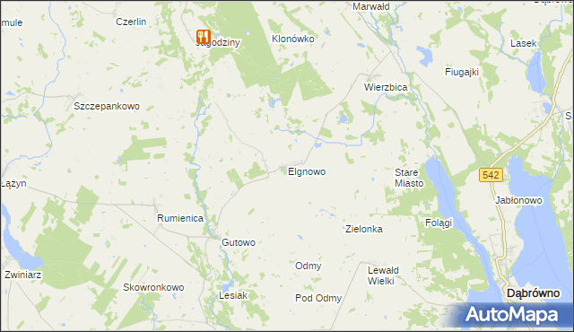 mapa Elgnowo, Elgnowo na mapie Targeo