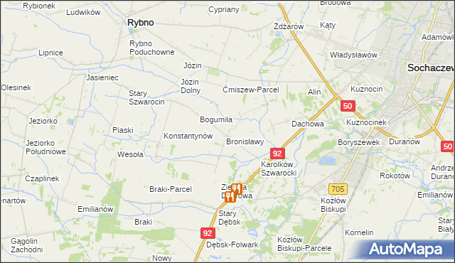 mapa Erminów, Erminów na mapie Targeo