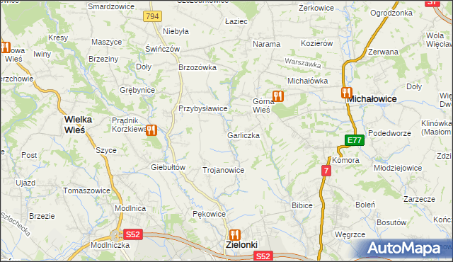 mapa Garliczka, Garliczka na mapie Targeo