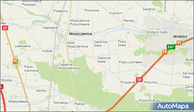 mapa Gazomia Nowa, Gazomia Nowa na mapie Targeo