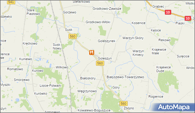 mapa Goleszyn, Goleszyn na mapie Targeo